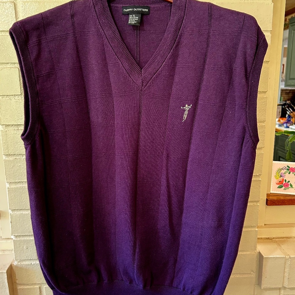 Fairway Outfitters, Sweater Vest, Golf, XL, Purple